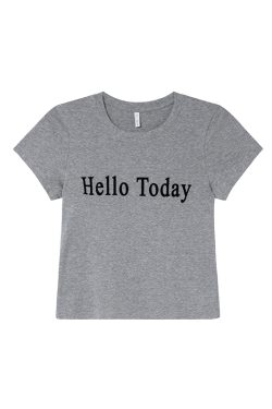 Flocked Letter Printed Short Sleeve T-Shirt for Women - Summer 2025 Slim Fit Casual Top - Trendy Y2K Style
