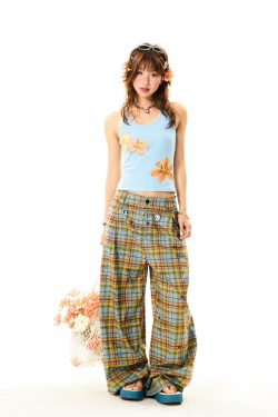Floral Print Tank Top for Women - Sweet and Spicy Summer Slim Fit - American Style, 90s Inspired, Casual Fashion Top