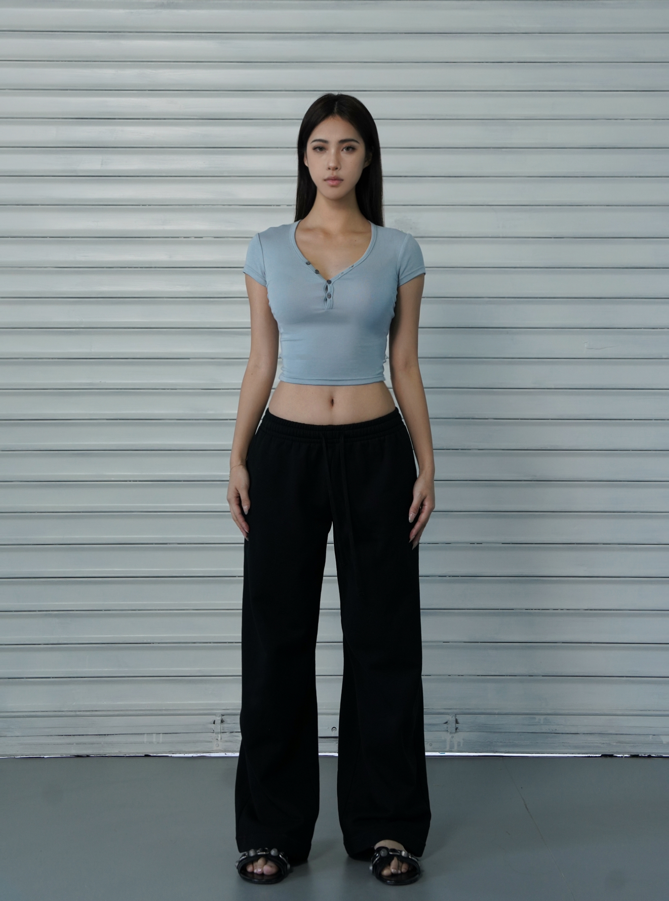 Four-Color Basic Low-Waist Straight-Leg Sweatpants - Versatile Casual Sports Pants for a Slimming Y2K Look