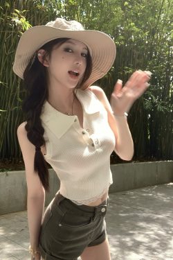 Girl's Morning Sleeveless Vest Women's Summer Polo Collar Top - Versatile Casual Outerwear for Stylish Summer Looks