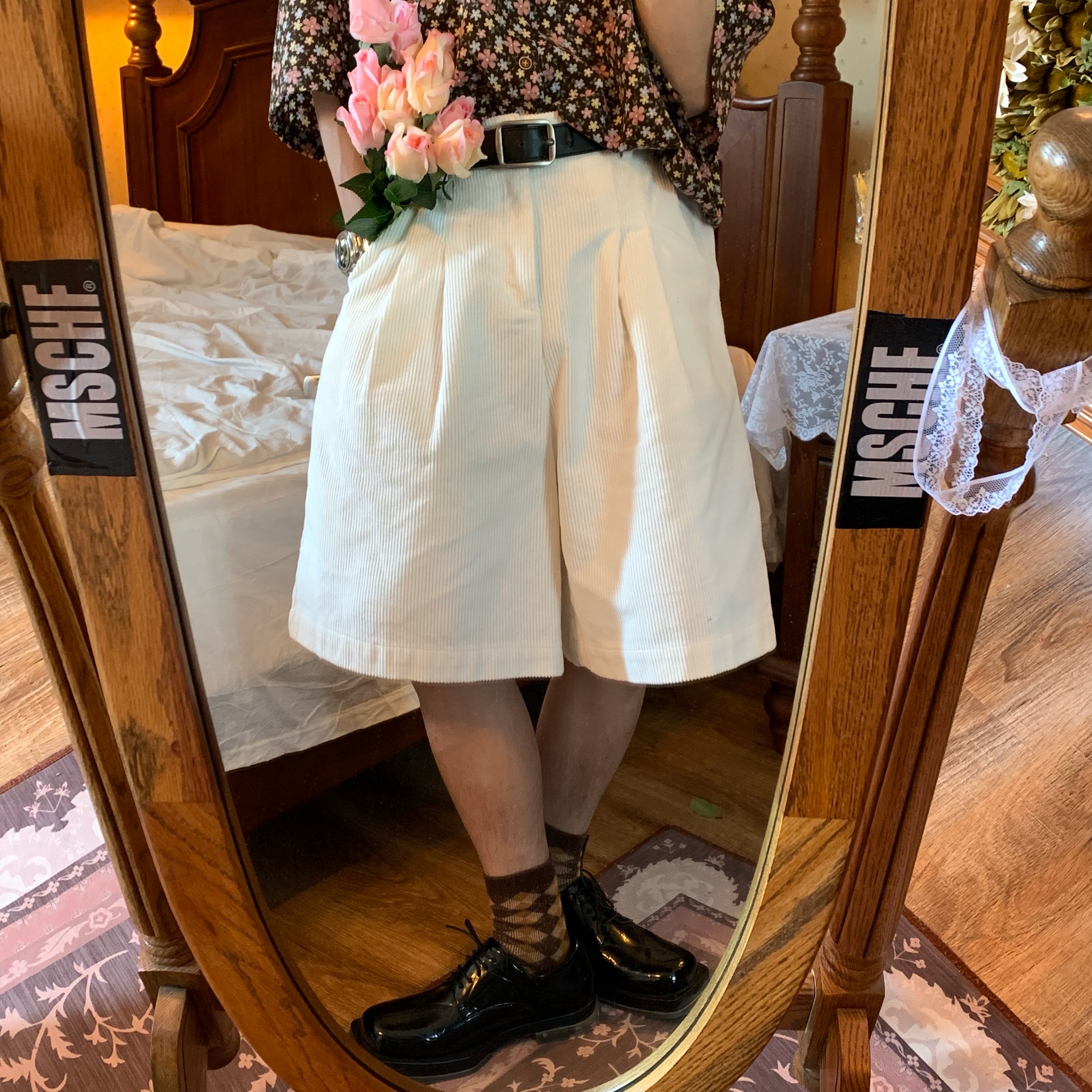 Handmade Retro Wide-Leg Corduroy Shorts for Summer - Casual Unisex Straight Pants, Versatile and Comfortable Fashion Essential