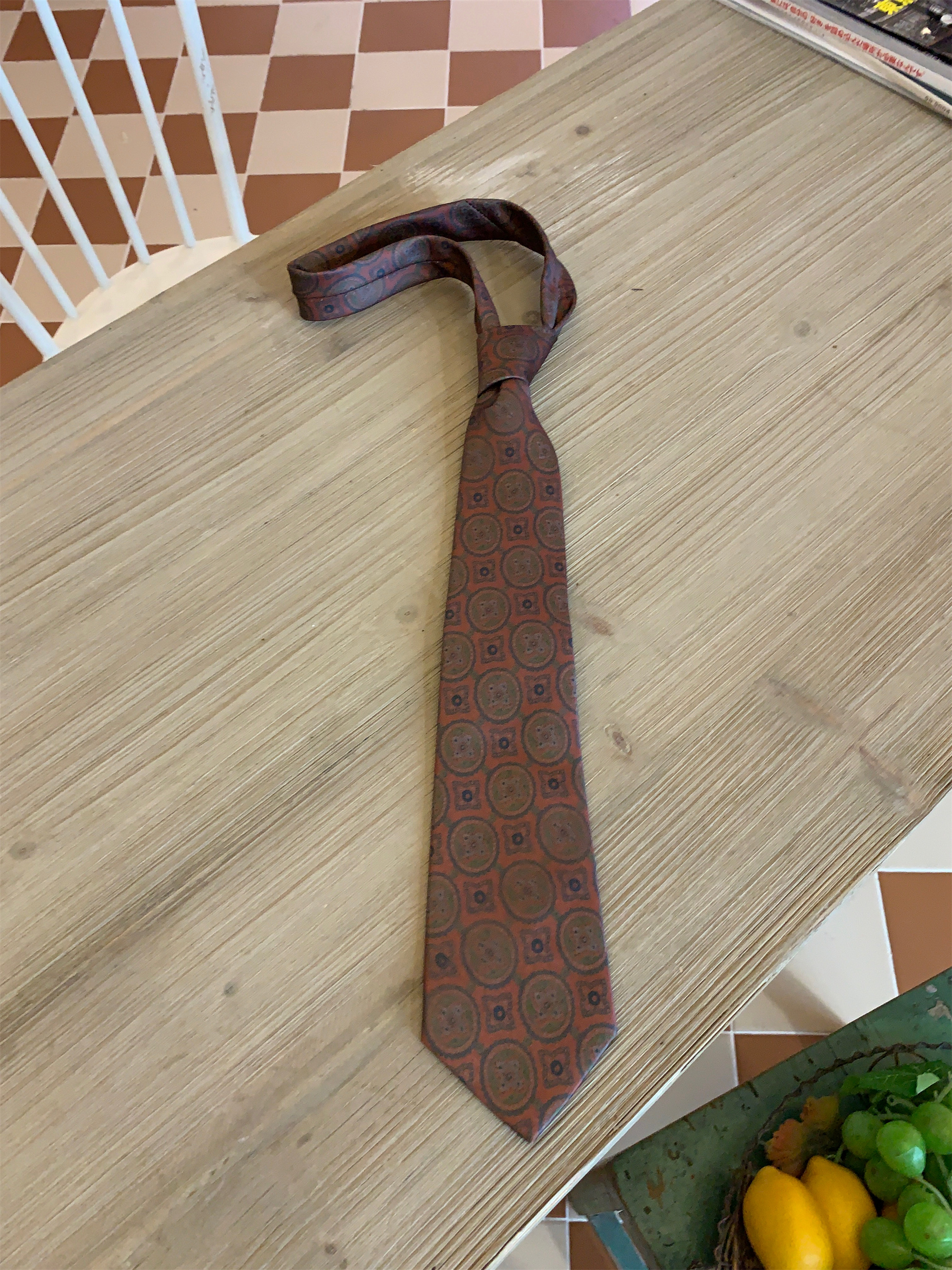 Handmade Vintage Japanese Retro Wide Bow Tie with Trendy Cartoon Print - Versatile Korean Style Fashion Accessory