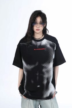 Heavy-Duty American-Style Gray Short Sleeve T-Shirt for Women - 