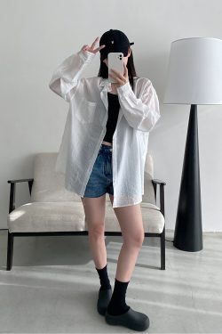 Island Memory Summer Sun Protection Tencel Shirt Jacket for Beach, Lightweight Outerwear for Sunny Days, Ideal for Vacation and Travel