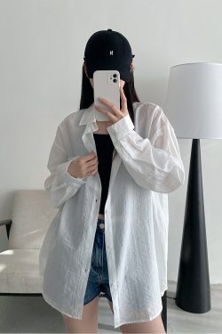 Island Memory Summer Sun Protection Tencel Shirt Jacket for Beach, Lightweight Outerwear for Sunny Days, Ideal for Vacation and Travel