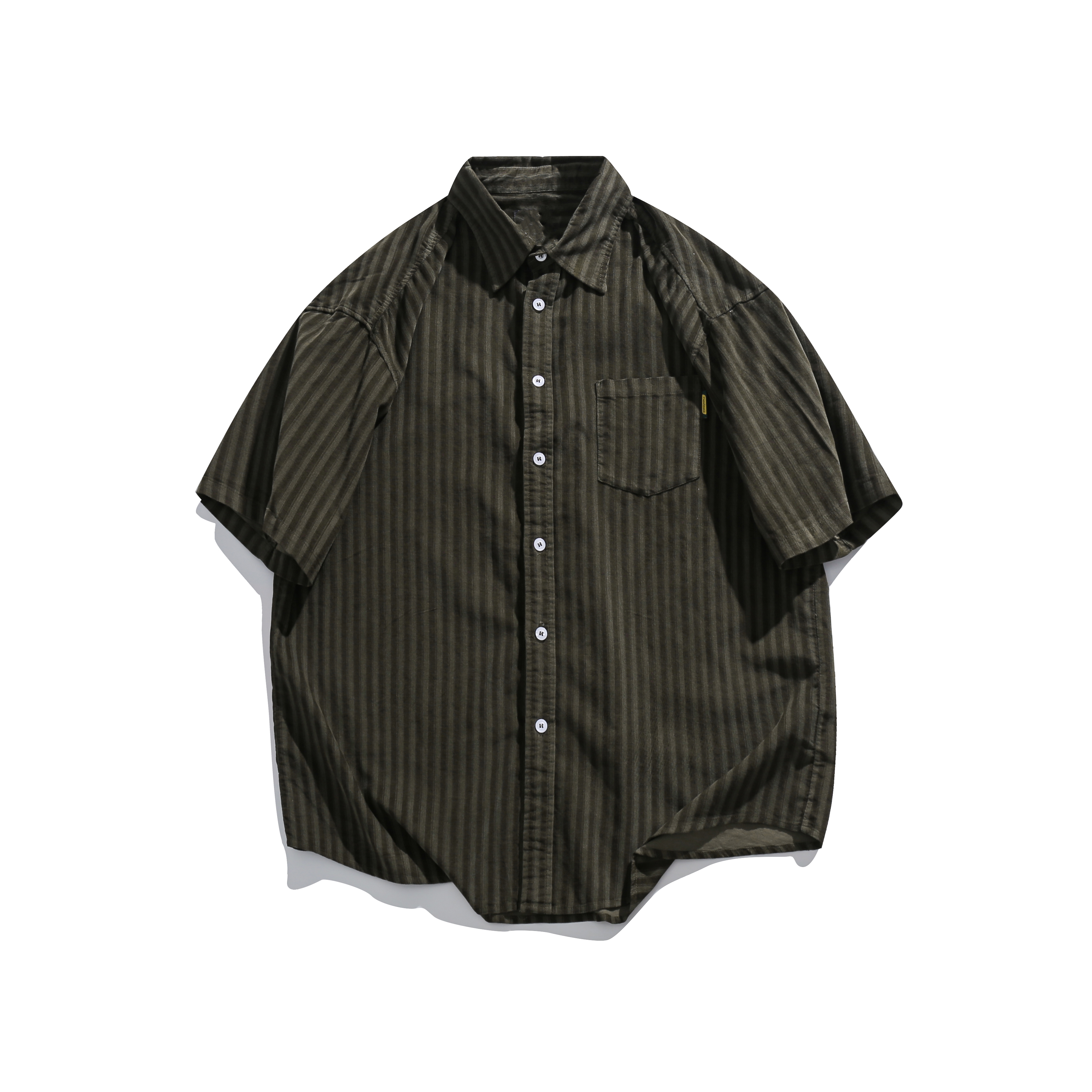 Japanese Retro Harajuku Striped Short Sleeve Shirt for Men and Women - Loose Boyfriend Style Summer Fashion Top