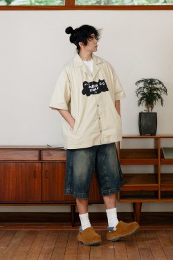 Japanese Retro Men's Short Sleeve 