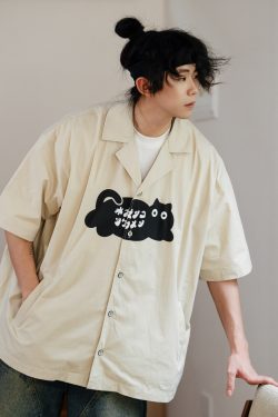 Japanese Retro Men's Short Sleeve 