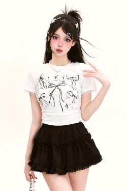 Japanese-Style Lace Spliced A-Line Puff Skirt for Women - High-Waisted, Slimming Summer Fashion, Versatile Niche Half Skirt