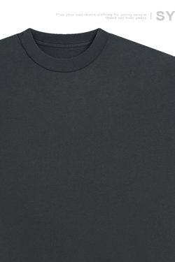 Japanese-Style Small Collar Short-Sleeve T-Shirt for Men - Casual Retro Tee with Hole Design, Loose Fit for Y2K and 90s Vibes