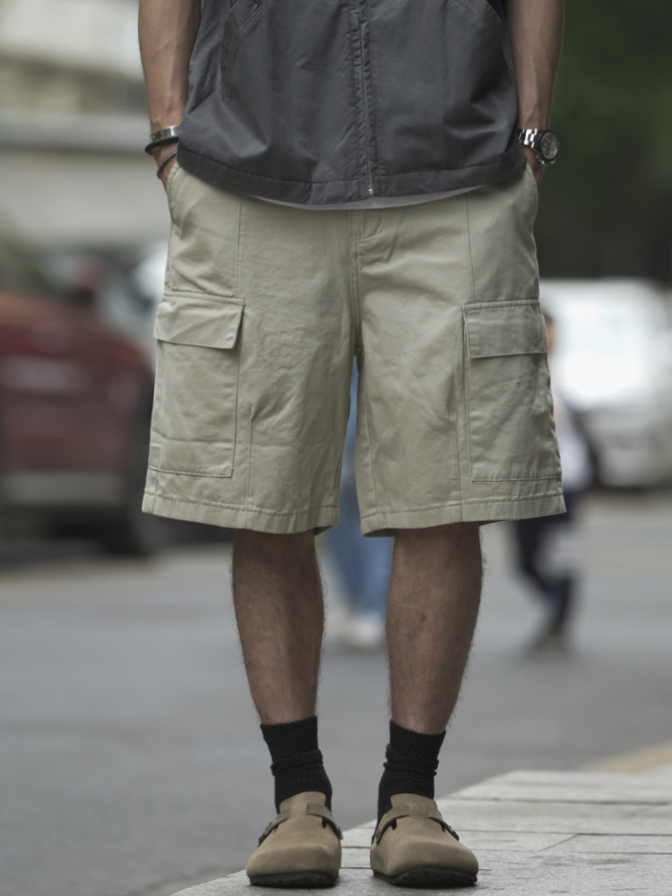Japanese-Style Vintage Outdoor Work Shorts for Men and Women - Loose-Fit Summer High Street Straight Five-Point Pants