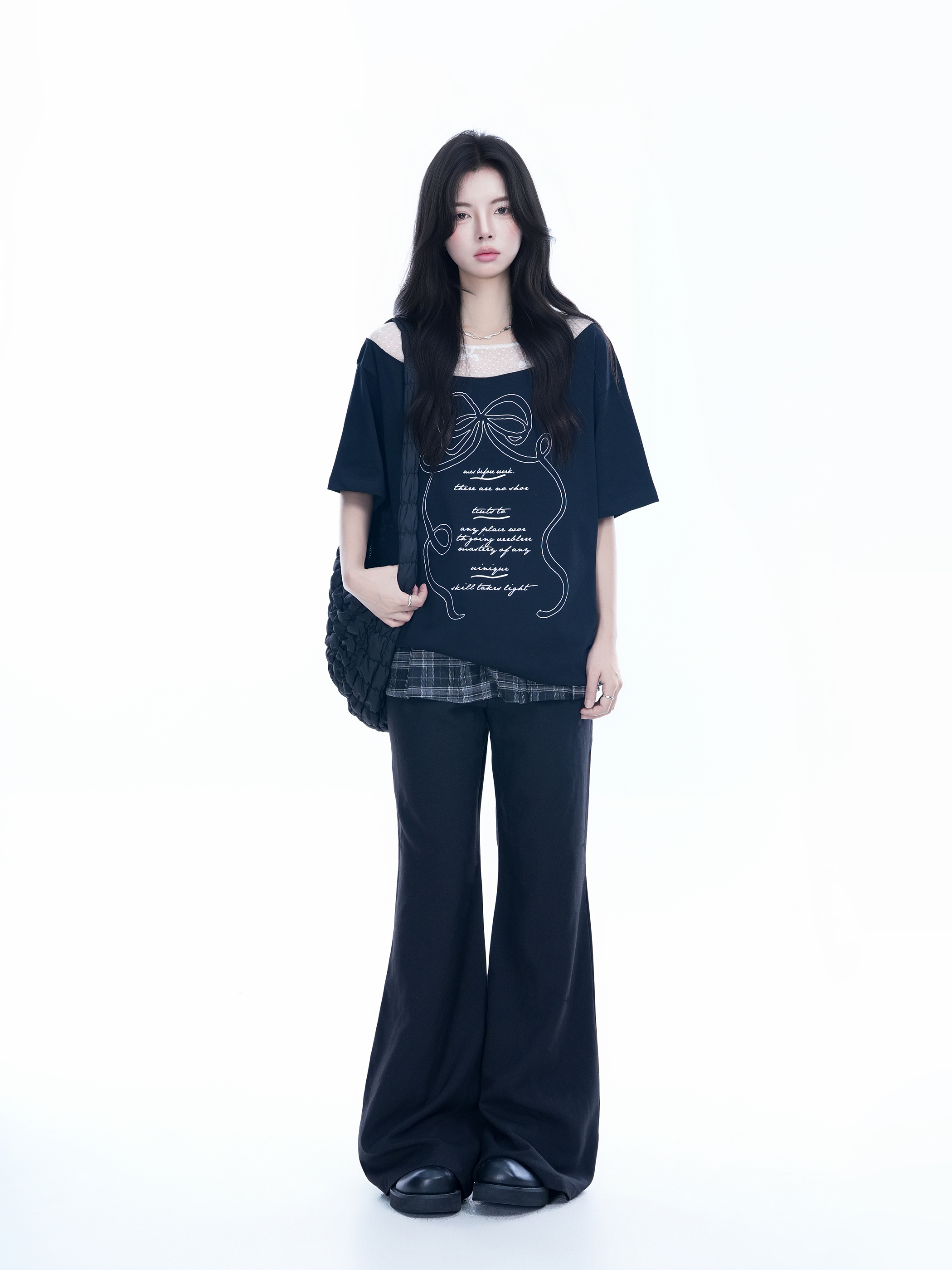 Korean-Style Lace Spliced Off-Shoulder Short Sleeve T-Shirt for Women – Loose Fit, Sweet Design, Perfect for Casual Y2K Fashion
