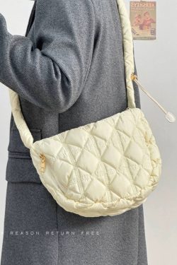 Korean-Style Pleated Dumpling Bag for Women, Large Capacity Lightweight Cloud Underarm Crossbody Bag