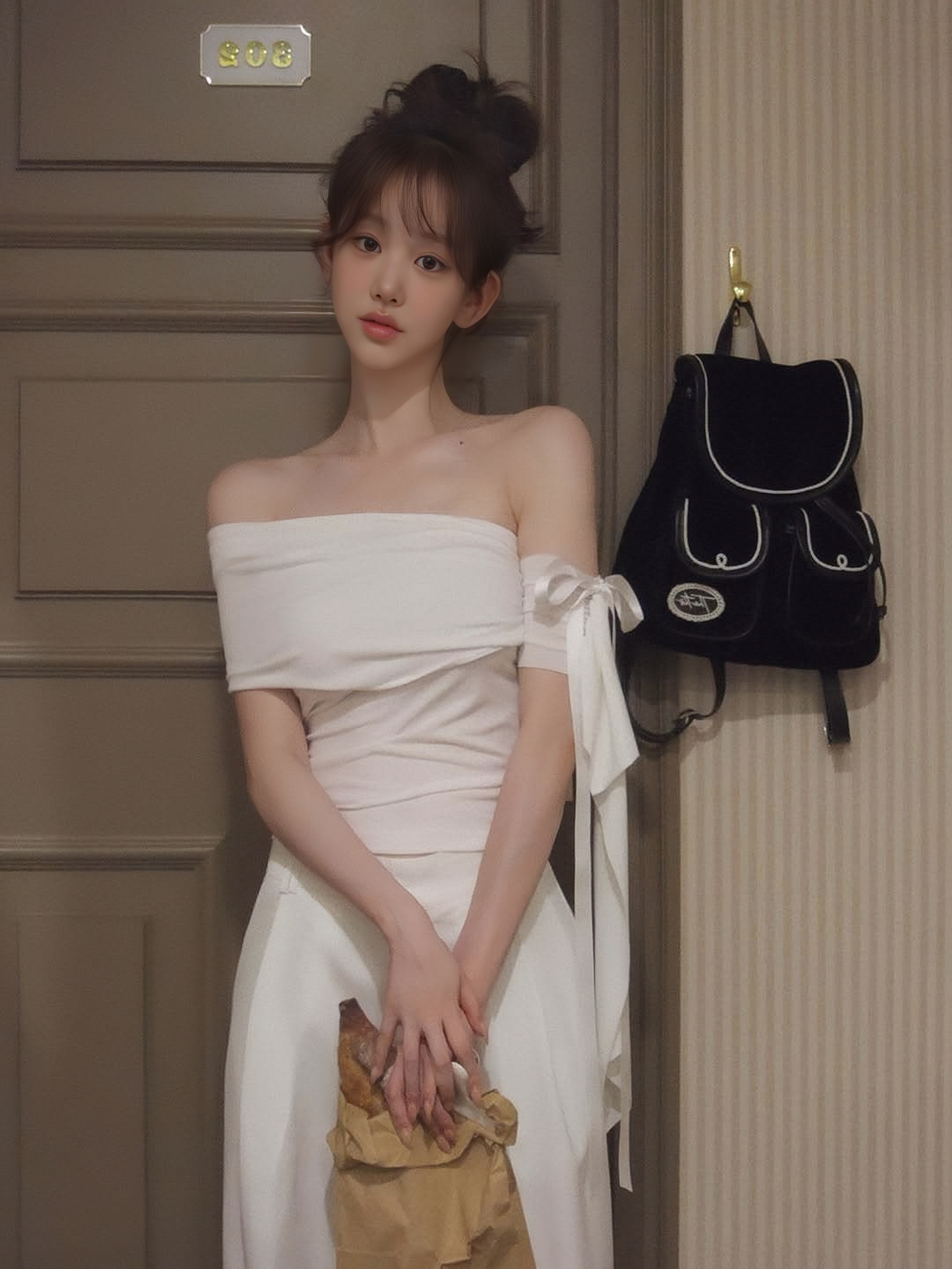 Korean Style Women's One-Shoulder Ruffle Lace Short Sleeve T-shirt - Summer Holiday White Top for Instagram Ready Looks