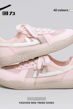 Korean Style Women's Versatile Breathable White Velcro Sneakers - Niche Design for Spring and Summer