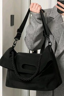 Large-Capacity Canvas Commuter Tote Bag for College Students, Women's Crossbody Shoulder Bag, Perfect for Classes and Daily Use
