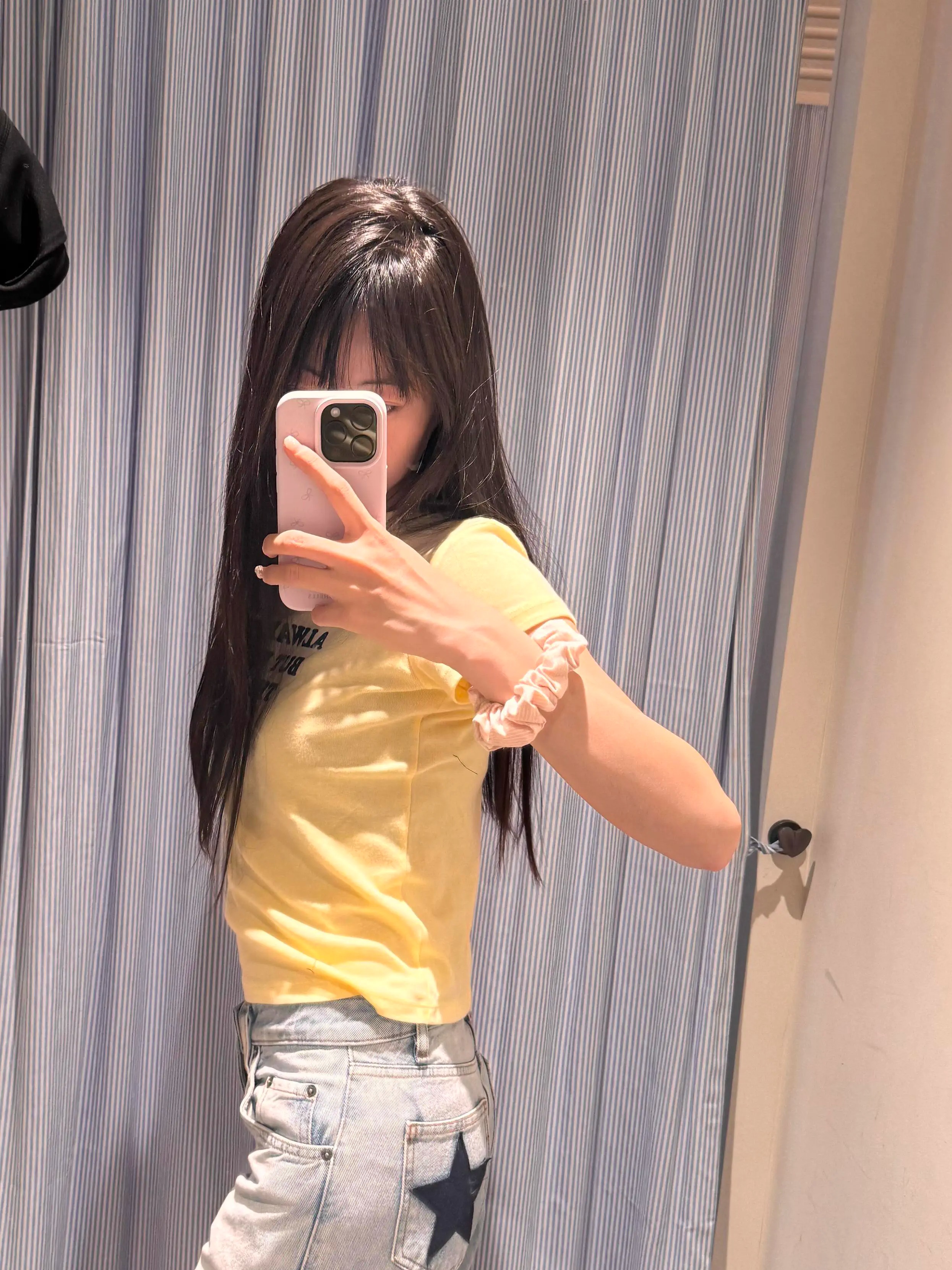 Light Yellow Korean Style Sports Top - Fitted Slim Pure Cotton, High Elastic, Trendy Women's Short Sleeve Design