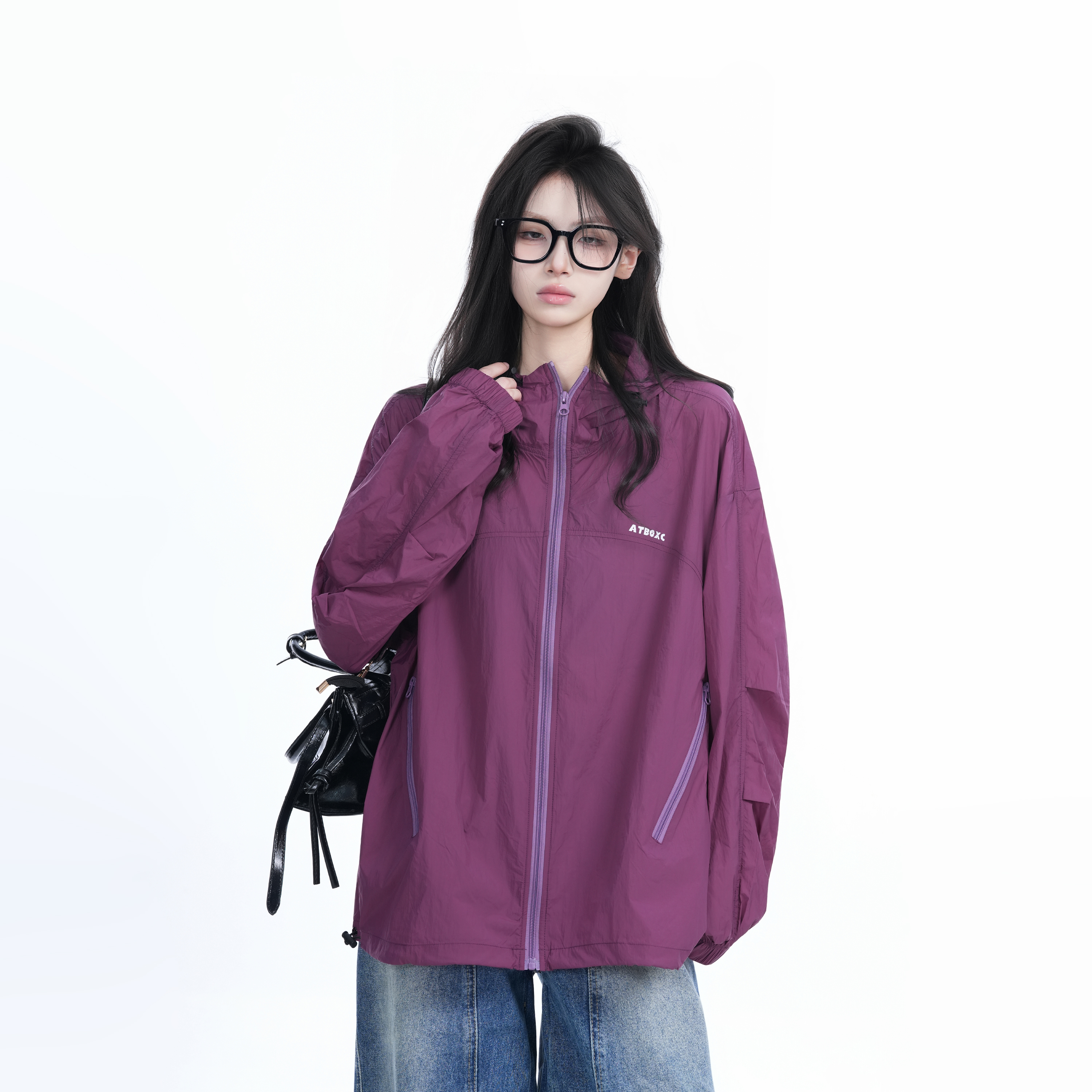Lightweight Oversized UV Protection Jacket for Women - Summer Outdoor Sun Protection Coat for Hiking & Casual Wear