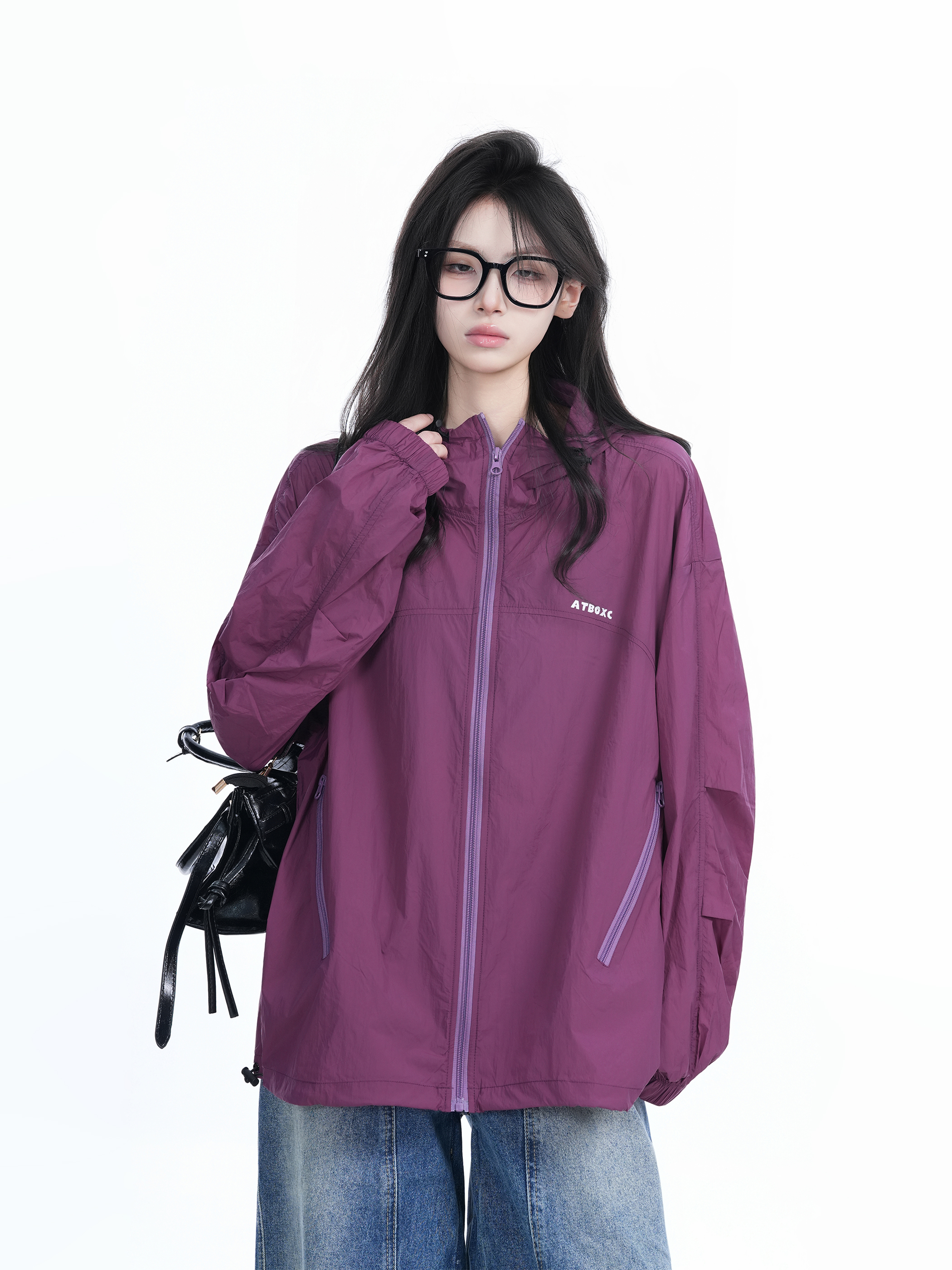 Lightweight Oversized UV Protection Jacket for Women - Summer Outdoor Sun Protection Coat for Hiking & Casual Wear