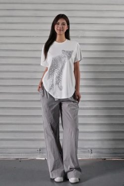 Low-Waist Retro Color-Block Wide-Leg Sports Cargo Pants for Sun Protection - 90s Inspired Fashion