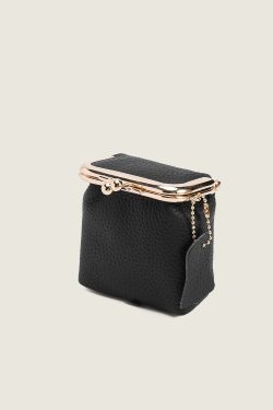 Lychee Pattern Mini Lipstick Bag - Portable Multi-functional Vertical Storage Coin Purse for Makeup & Accessories