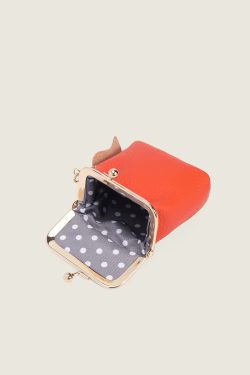 Lychee Pattern Mini Lipstick Bag - Portable Multi-functional Vertical Storage Coin Purse for Makeup & Accessories