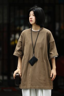 Men's Basic Cotton Undershirt - Loose Fit Short Sleeve, Round Neck, Non-Deformable, Zero Shrinkage, 230g Fabric
