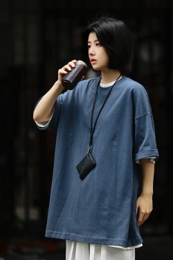 Men's Basic Cotton Undershirt - Loose Fit Short Sleeve, Round Neck, Non-Deformable, Zero Shrinkage, 230g Fabric