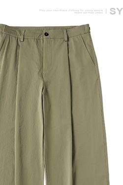 Men's Wide-Leg Casual Pants with Curved Blade Design & Elastic Waist - Versatile Spring Trend for 90s Inspired Style
