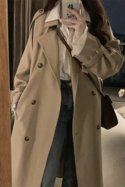 Mid-Length British Style Trench Coat for Women - Casual Spring Autumn 2024 Fashion, Petite Fit, Trendy Outerwear