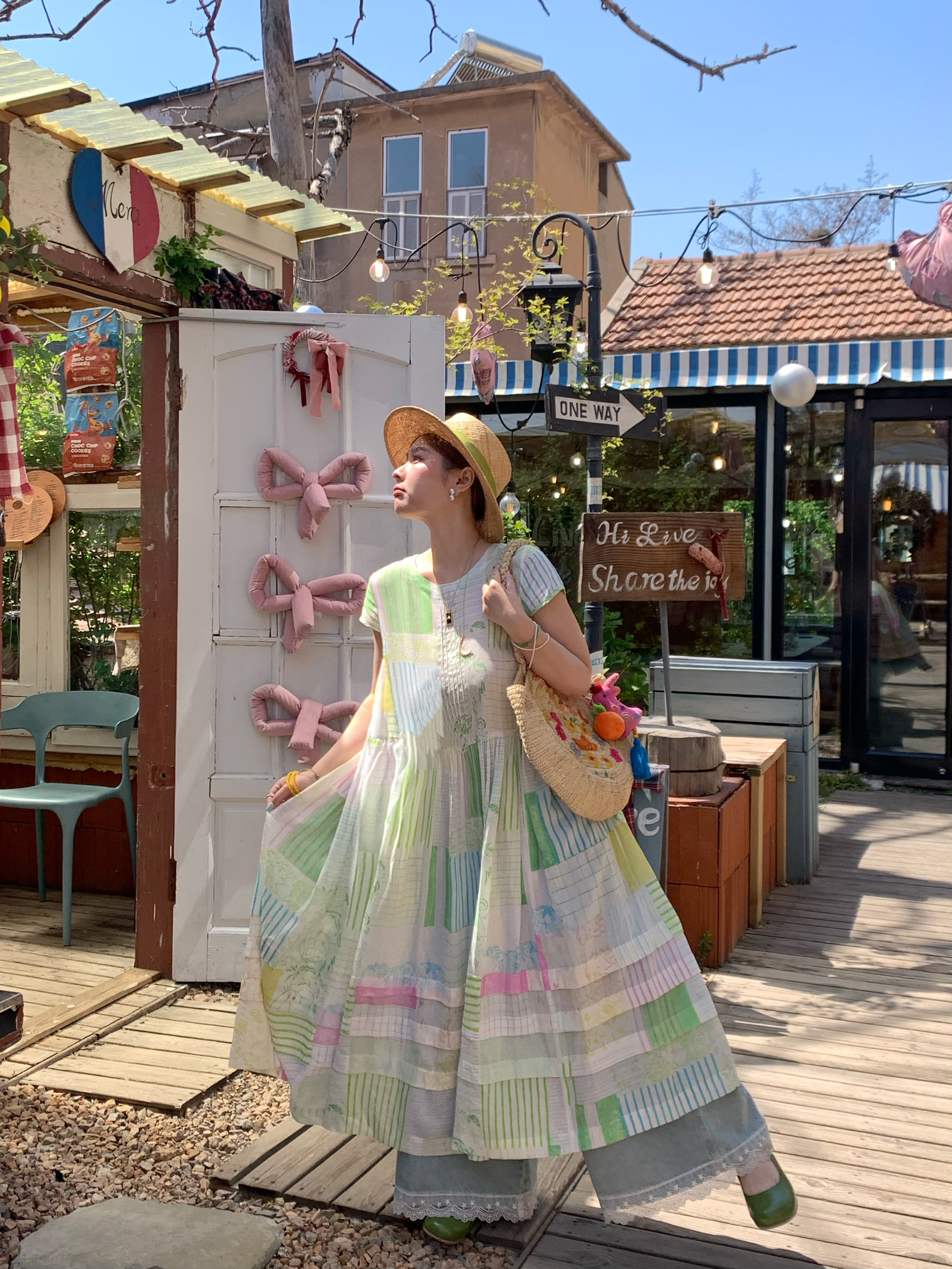 Mint Candy Retro Tencel Linen Vest Dress for Women - Summer Loose A-Line Long Skirt in Vintage Style