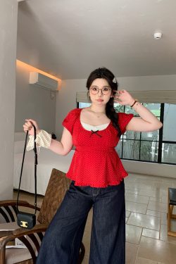 Multi-Version Floral Vest with Vintage Small V-Neck Plus-Size Top for Chubby Figures - Energetic Sweet Style