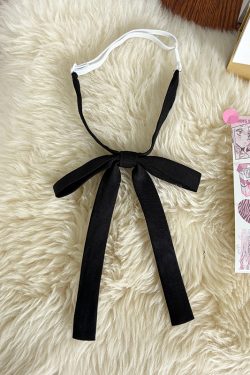 Navy Red Wine Black JK Uniform Accessories - Solid Color Bow Tie & Collar Strap for Pudding Bear Style