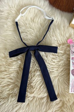 Navy Red Wine Black JK Uniform Accessories - Solid Color Bow Tie & Collar Strap for Pudding Bear Style