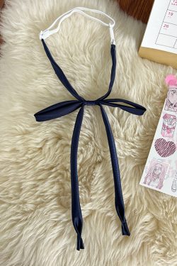 Navy Red Wine Black JK Uniform Accessories - Solid Color Bow Tie & Collar Strap for Pudding Bear Style