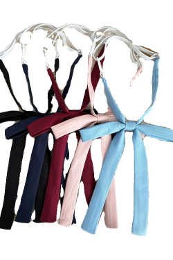Navy Red Wine Black JK Uniform Accessories - Solid Color Bow Tie & Collar Strap for Pudding Bear Style