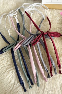 Navy Red Wine Black JK Uniform Accessories - Solid Color Bow Tie & Collar Strap for Pudding Bear Style
