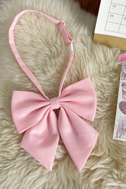 Navy Red Wine Black JK Uniform Accessories - Solid Color Bow Tie & Collar Strap for Pudding Bear Style