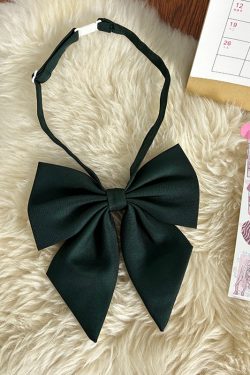 Navy Red Wine Black JK Uniform Accessories - Solid Color Bow Tie & Collar Strap for Pudding Bear Style