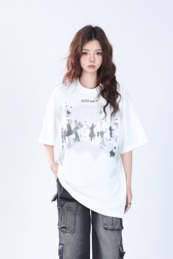 Oversized Hip Hop T-Shirt for Women - 