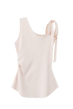 Pink High-End Irregular Design Strap Vest Top for Women - Sweet & Spicy Sleeveless Summer Shirt - Trendy Y2K Style