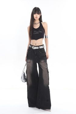 Pure Desire Chain Neckline Hot Girl Tank Top - Niche Design for 2024 Early Spring - Trendy 90s Inspired Style