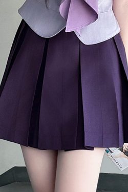 Purple Pudding Bear JK Uniform Sailor Suit - Japanese College Style Waist-Defined Navy Collar Set for Trendy Y2K Fashion