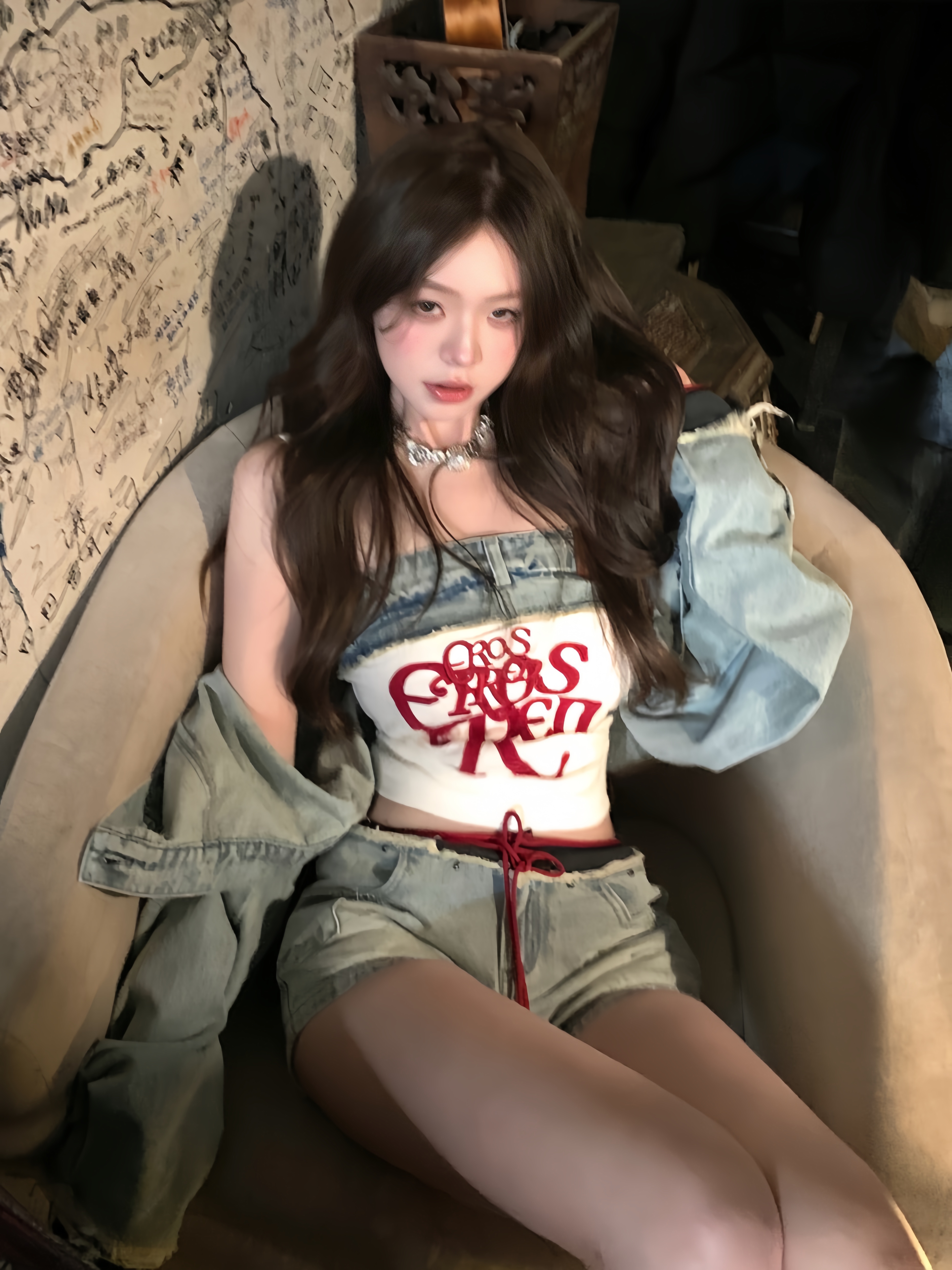 Rebellious Cowboy Vintage Heavy-Duty Denim Jacket, Tank Top & Casual Shorts Set for Women - Spring Fashion 90s Y2K Style