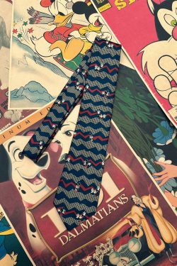 Retro Hong Kong Style Floral Tie - Vintage Wide Bow Tie for Casual Looks - Trendy Korean Style Accessory