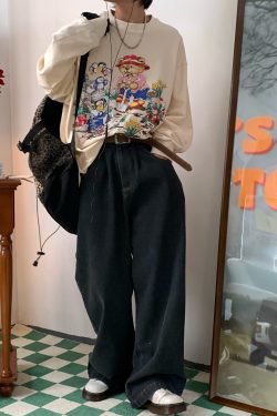 Retro Solid Color Plus Size Wide Leg Pants - Handmade Hong Kong Style, Versatile Loose Floor-Length Trousers for Trendy Looks