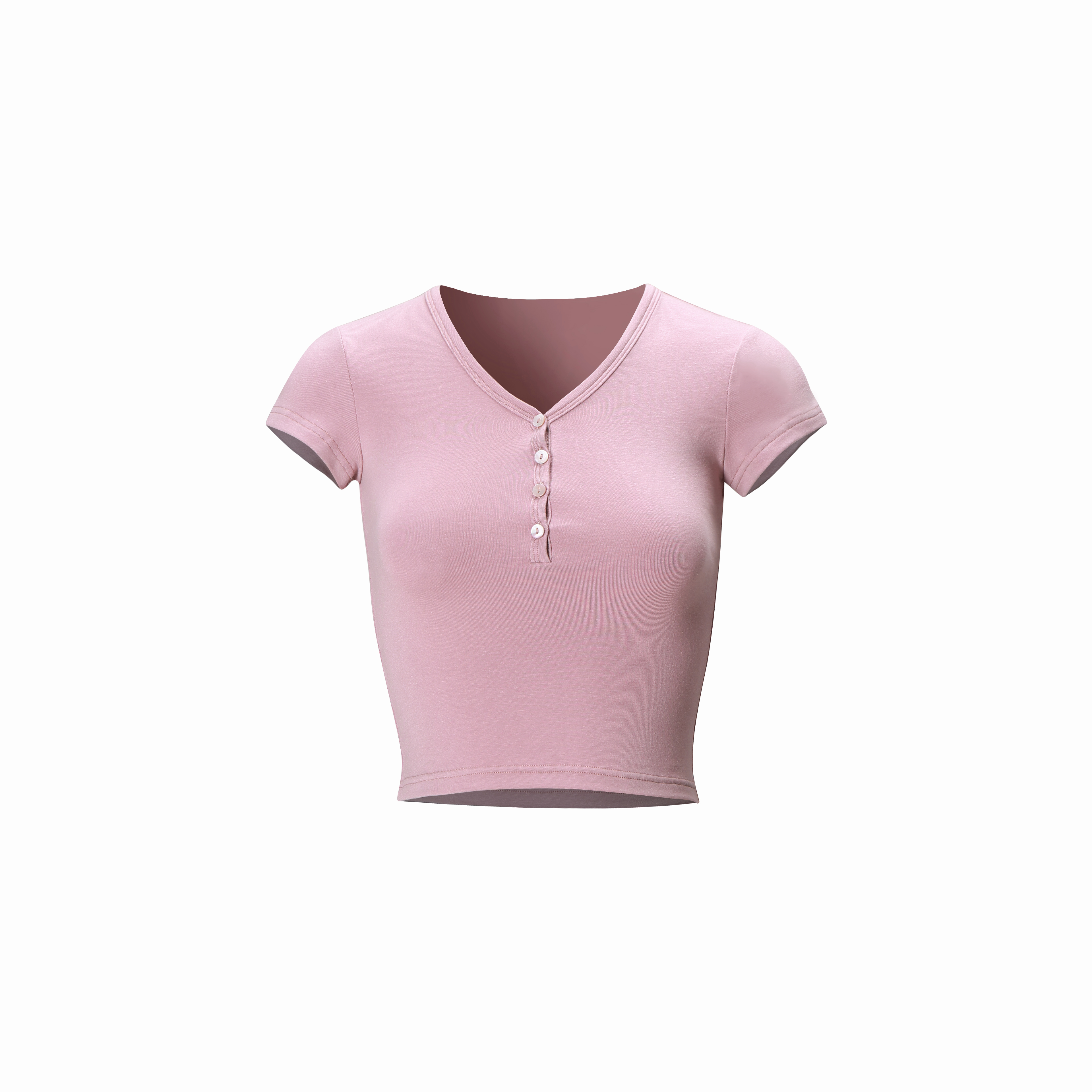 Slim Fit Short Sleeve Buttoned T-Shirt - Versatile Basic Top for Everyday Wear, Perfect for Casual and Smart-Casual Styles