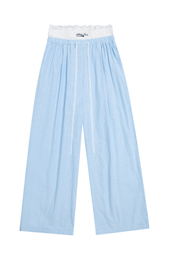 Spicy Girl Lace Patchwork Striped Cargo Pants for Women - Loose Straight Wide-Leg Hip-Hop Casual Sports Trousers