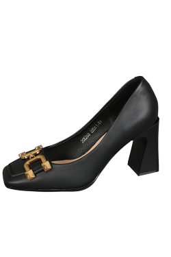 Spring 2025 Women's Retro Square-Toe High Heels in Milk Tea Color - Versatile Chunky Heel Loafers for Fashionable Looks