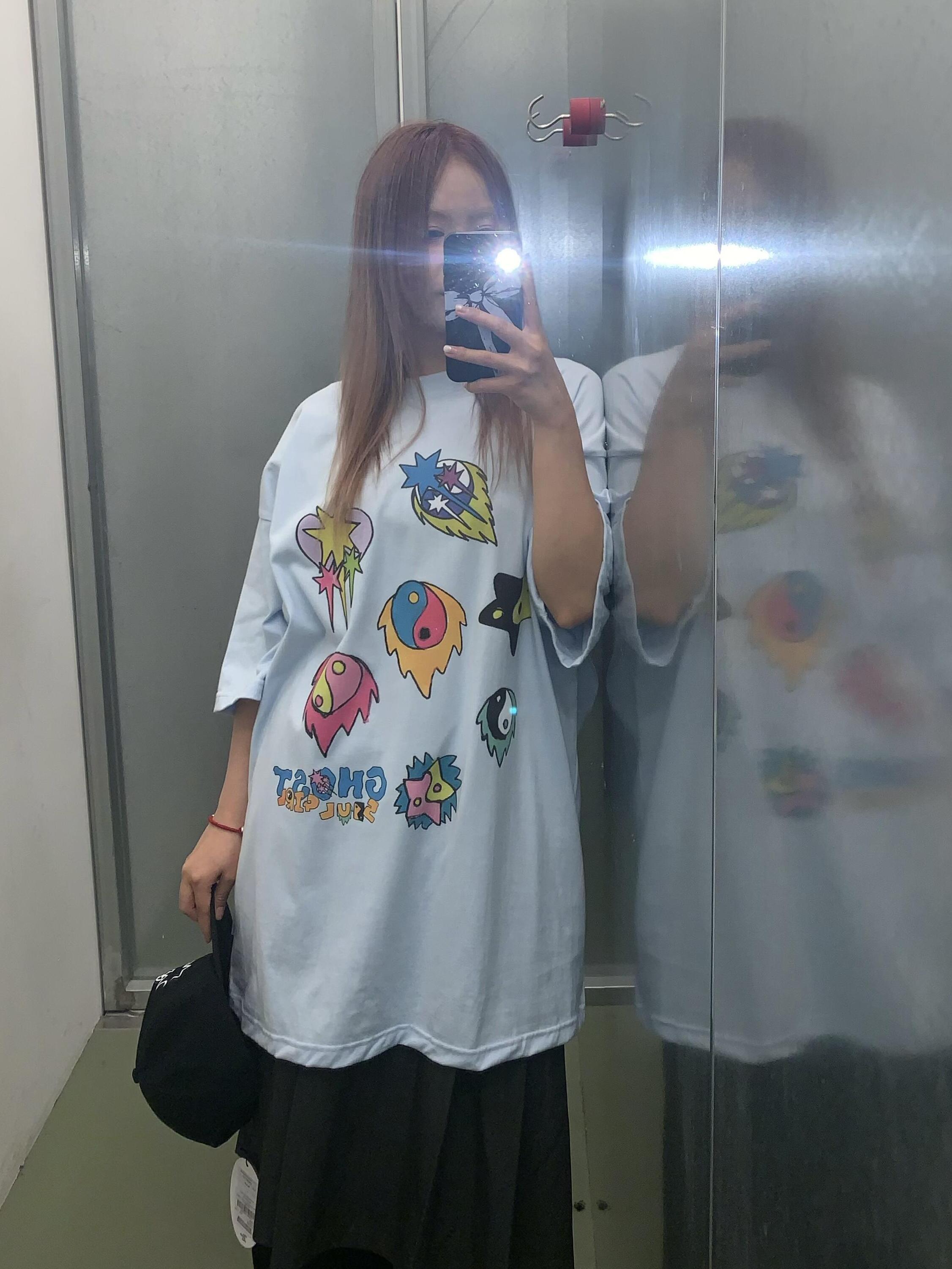Summer Graffiti Artist Design Loose Fit Cotton Short Sleeve T-Shirt - Trendy Casual Wear for 90s and Y2K Style